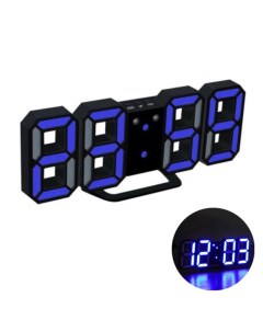 Часы настольные электронные Цифры синяя индикация 9 5 х 23 см от USB Nobrand