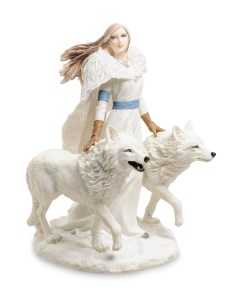 Статуэтка Девушка и волки Зимние стражи Veronese