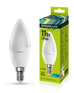 Лампа LED C35 11W E14 4K Ergolux
