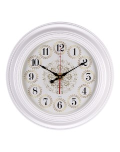 Часы круглые 45 5 см корпус белый Плетение Рубин