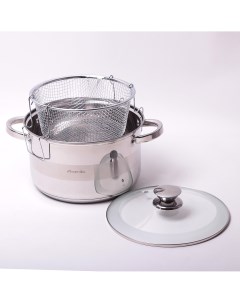 Набор посуды 3 предмета кастрюля с крышкой 6 5л вкладка дуршлаг для макарон Kamille