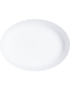 Блюдо Смарт Кюзин овальное жаропрочное 250 градусов 320х240мм стекло белый Luminarc