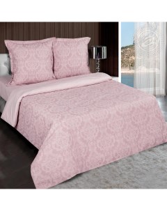 Постельное белье 2 спальное с европростыней Византия розовая арт 909 1 Артпостель
