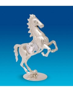 Фигурка Лошадь Юнион 8 см серебро Crystal temptations