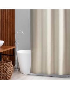 Штора для ванной комнаты Классик с люверсами 180 180 см EVA цвет бежевый Nobrand