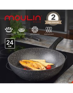 Сковорода антипригарная глубокая Urban Titan TM 24 DI индукция 24 см Moulin villa