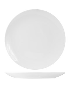 Сервировочное блюдо круглое без борта 324х324х20мм фарфор белый Kunstwerk