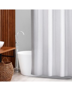 Штора для ванной комнаты SAVANNA Классика с люверсами 200x200 см полиэстер цвет белый Nobrand