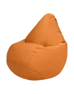 Кресло мешок экокожа оранжевый хxl 135x90 Папа пуф