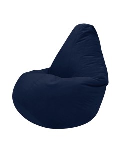 Кресло мешок велюр синий xl 125x85 Папа пуф