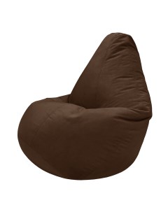 Кресло мешок велюр коричневый xl 125x85 Папа пуф