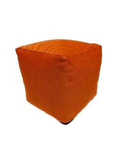 Кресло мешок Пуфик кубик Camaro 30 Оранжевый Велюр Kreslo-puff