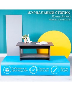 Журнальный стол для гостиной Ясень Анкор 100x60x45см Stockmebel