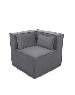 Кресло угловое диван модульный КВАДРО поролон велюр Серый Freeform