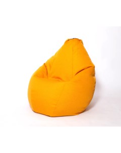 Кресло мешок ГРУША малая 90см пенополистирол рогожка оранжевый Wowpuff