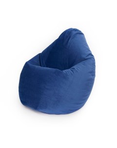 Кресло мешок ГРУША малая 90см пенополистирол велюр Синий Wowpuff