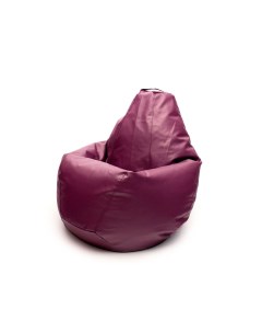 Кресло мешок ГРУША экокожа большое 135 см фиолетовый Wowpuff
