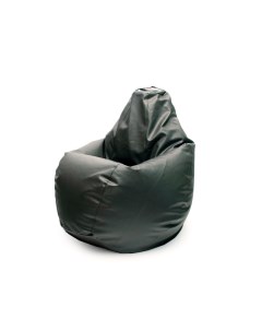 Кресло мешок ГРУША экокожа большое 135 см серый Wowpuff
