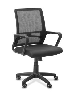 Компьютерное и офисное кресло Акцент Сетка Ткань черный синий Юнитекс