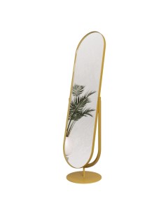 Зеркало напольное OZEVIS Gold 165x46 см дизайнерское в золотой металлической раме Genglass