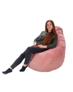 Кресло груша COMFORT JAGUAR 11 Велюр Розовый Kreslo-puff