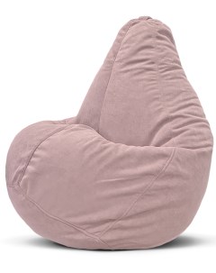 Кресло мешок пуфик груша размер XXL розовый велюр Puflove