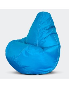 Кресло мешок пуфик груша размер XXXL голубой оксфорд Puflove