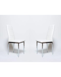 Комплект стульев 2 шт F 261 3 хром белый La room