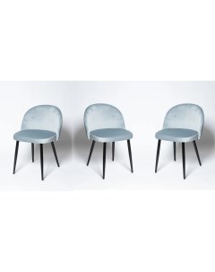 Комплект стульев 3 шт UDC 7003 G062 81 черный голубой La room