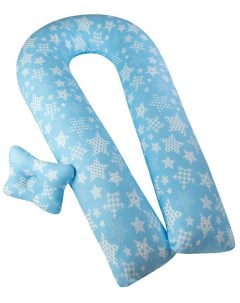 Подушка для беременных U Комфорт подушка Малютка Звезды голубые Bio-textiles