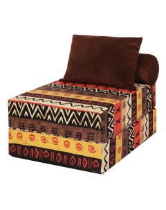 Бескаркасное кресло PuzzleBag L микровельвет Африка Dreambag