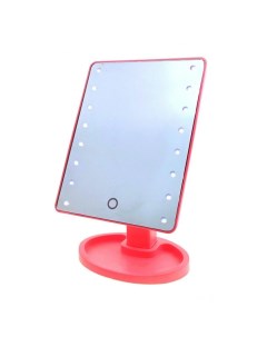 Настольное косметическое зеркало для макияжа с LED подсветкой Цвет Розовый Nobrand