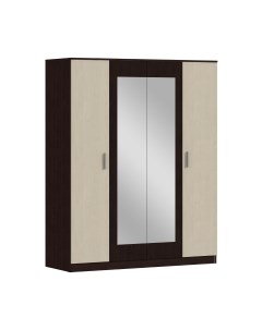 Шкаф Уют СБ 2750 1 4 х дверный с зеркалами венге 160 200 57 см Столплит