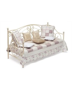 Кровать металлическая JANE 90 200 см Day bed Античный белый Antique White Tetchair
