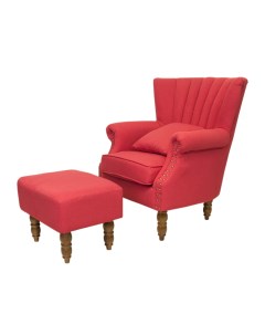 Мягкие кресла с пуфами Lab red Mak-interior