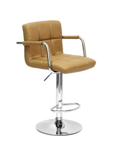 Барный стул N 69 Kruger Arm светло коричневая экокожа Barneo