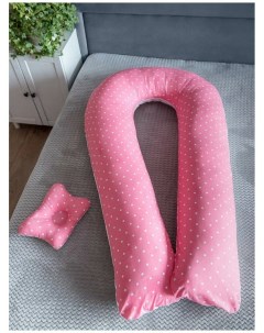 Подушка для беременных U Комфорт подушка Малютка Горошки розовые Bio-textiles
