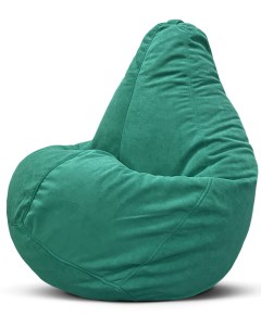 Кресло мешок пуфик груша размер XXL бирюзовый велюр Puflove