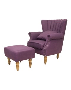 Мягкие кресла с пуфами Lab violet Mak-interior