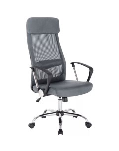 Кресло для руководителя 589 TC серое черное сетка ткань металл 1114739 Easy chair