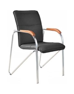 Конференц кресло Samba silver черное вишня искусственная кожа металл серебряный 100553 Nobrand