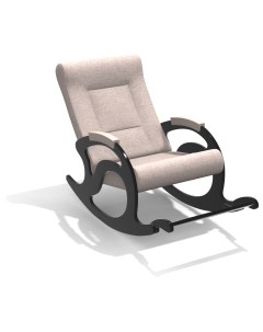 Кресло качалка Ларгус 4 из велюра бежевый Фабрика мебели квинта