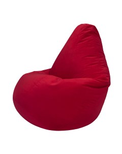 Кресло мешок велюр красный 3xl 150x103 Папа пуф