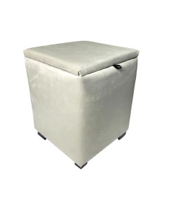 Пуфик Arrau с ящиком для хранения квадратный молочный 40х40х40 Arrau-furniture