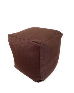 Кресло мешок Пуфик кубик Delson 38 Коричневый Рогожка Kreslo-puff