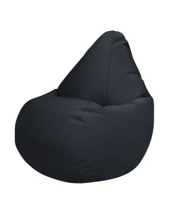 Кресло мешок экокожа черный хxl 135x90 Папа пуф