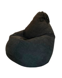 Кресло мешок велюр черный xl 125x85 Папа пуф