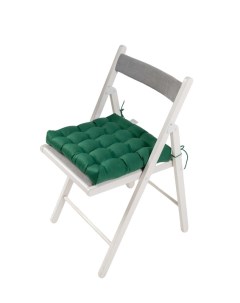Подушка на стул ЛОФТ с завязками с лузгой гречихи 40 40 зеленая Bio-textiles