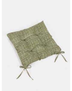 Подушка на стул 35х35 см цв зеленый Lizzy home