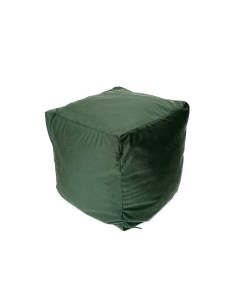 Кресло мешок Пуфик кубик Holland 30 Темно зеленый Бархат Kreslo-puff